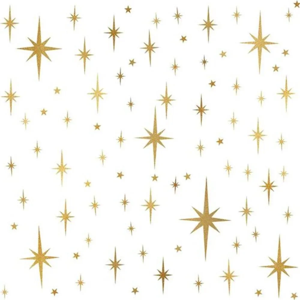 Star Wall Stickers Girls Room Wall Decals (116pcs) Sparkle Wall Sticker Stick
